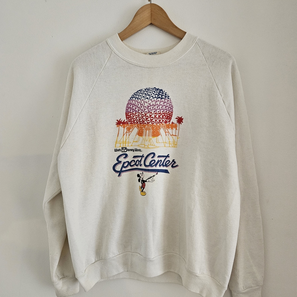 Vintage Disney Epcot Center Sweatshirt Extra Large Mickey Mouse 80s
